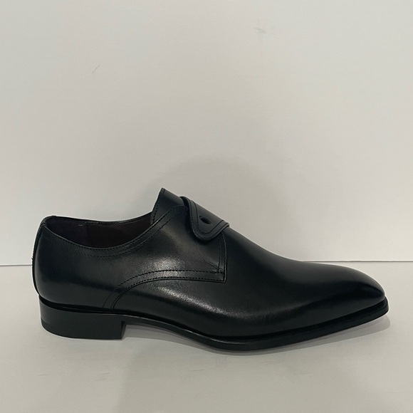 Emilio Franco shoes black Oxford leather calf point toe - Picture 3 of 6